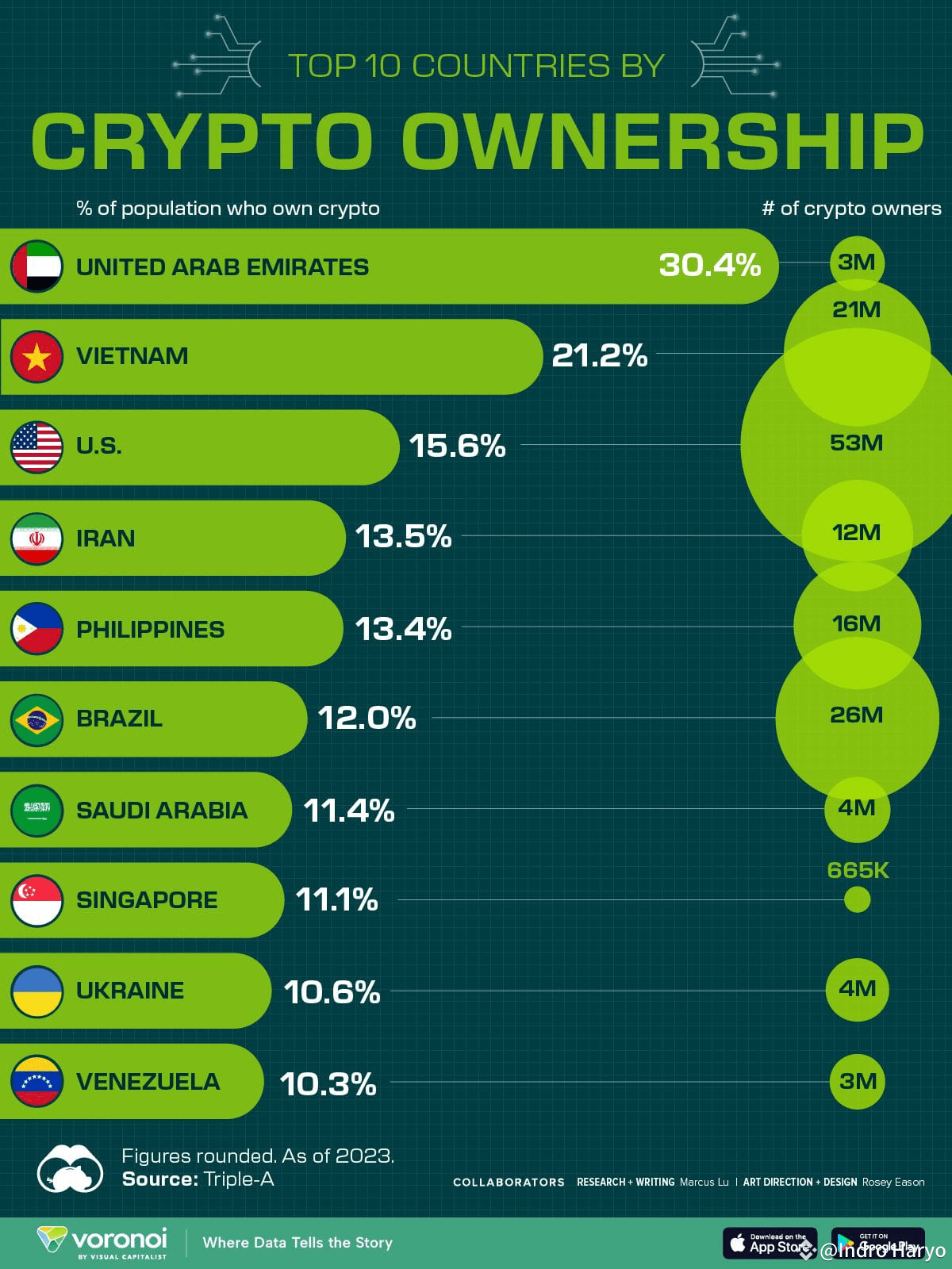 Top 10 Countries by Cryptocurrency Ownership in 2023 | F Miranda on Binance  Square