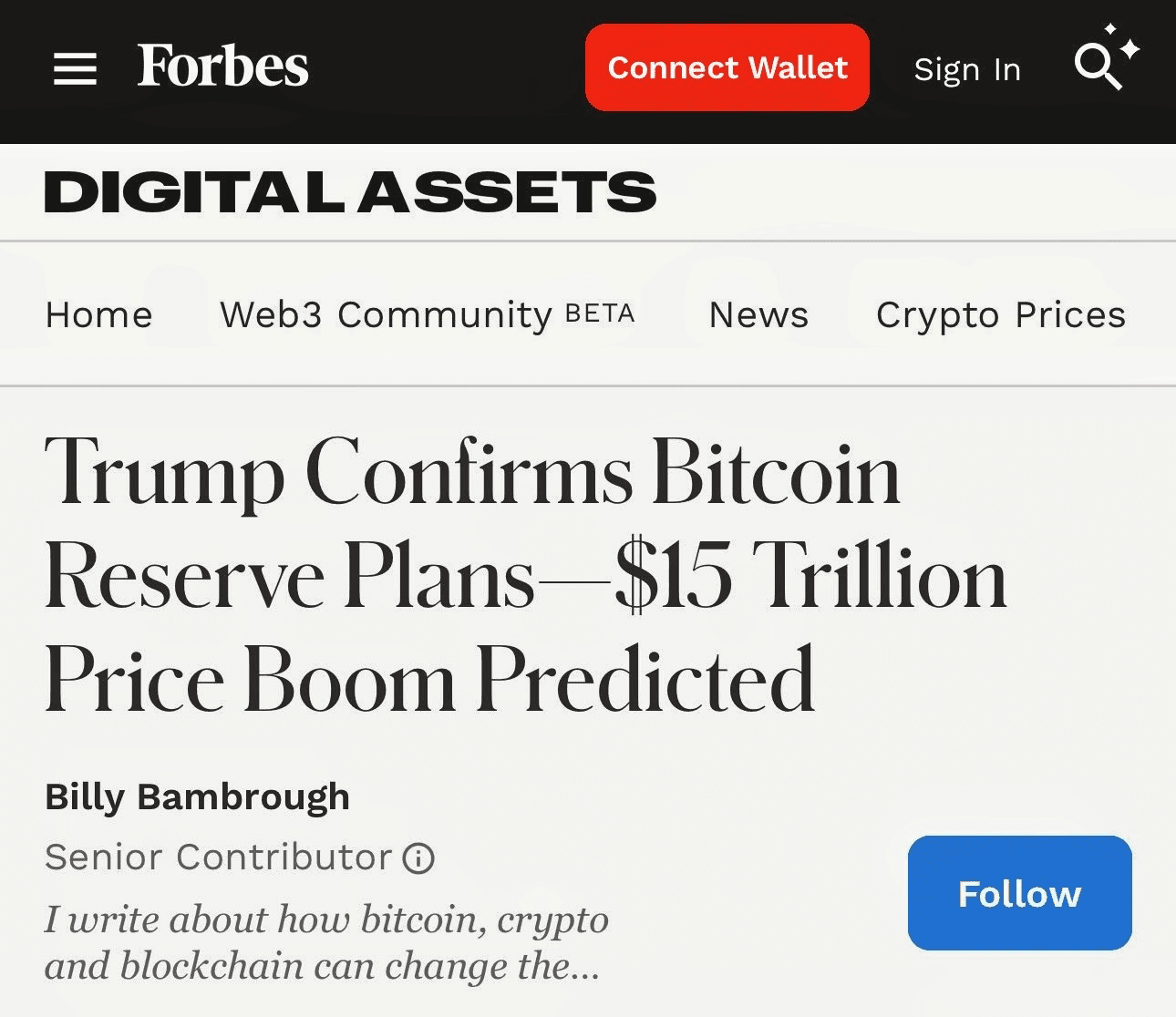 Trumps kühne Vorhersage: Bitcoin und Kryptowährungen stehen vor einem  Höhenflug | blogtienso auf Binance Square