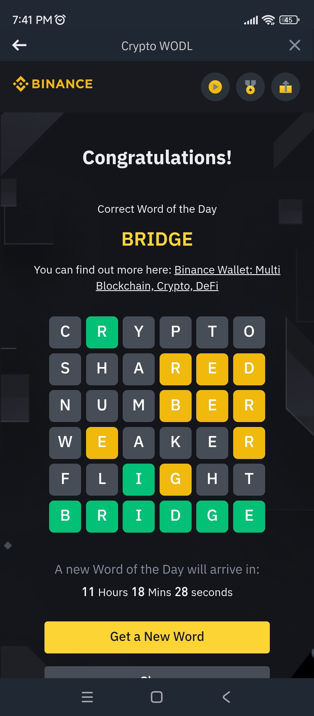 ☘️Ответ Binance Wotd на шесть букв сегодня☘️ ответ из 6 бук | Bella230 на  Binance Square