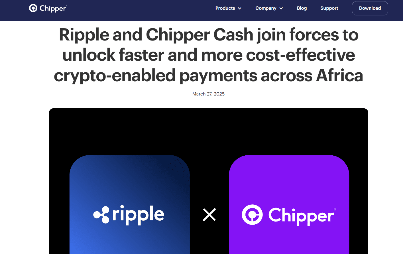 Ripple Partners with Chipper Cash for African Crypto Payments Following Dubai DFSA License