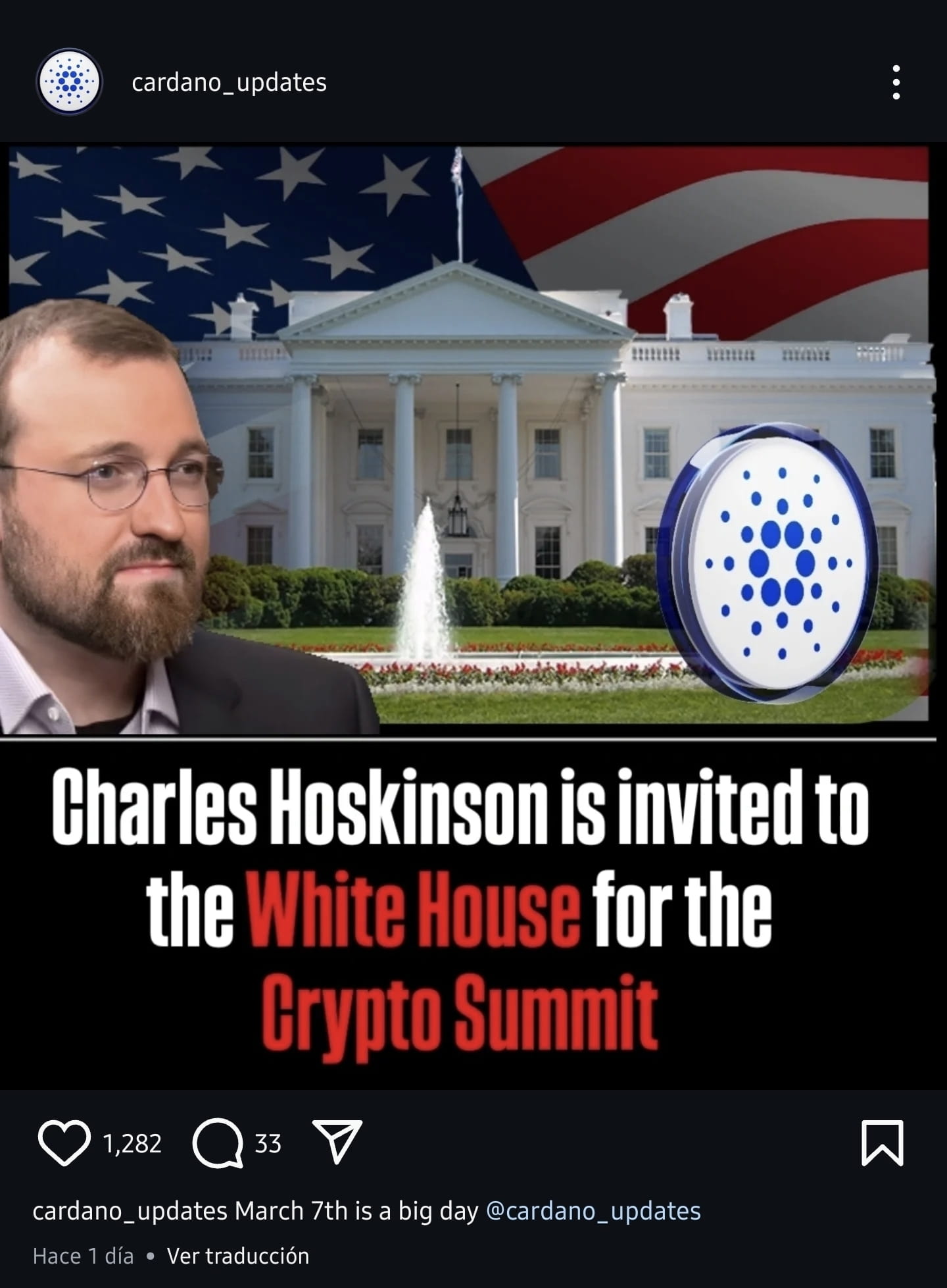 Crypto-Gipfel im Weißen Haus schließt Cardano aus - Warum wurde Charles  Hoskinson ausgeschlossen? | The Bit Journal auf Binance Square
