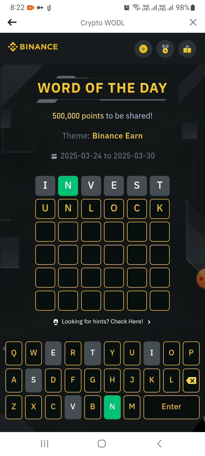 Binance Crypto WODL: Ответы на слова из 6 букв [click  Here](https://s.binance.com/Rm6DVDxr) #короткие #crypto #WORDOFTHEDAY✓ |  Golden Television Official на Binance Square