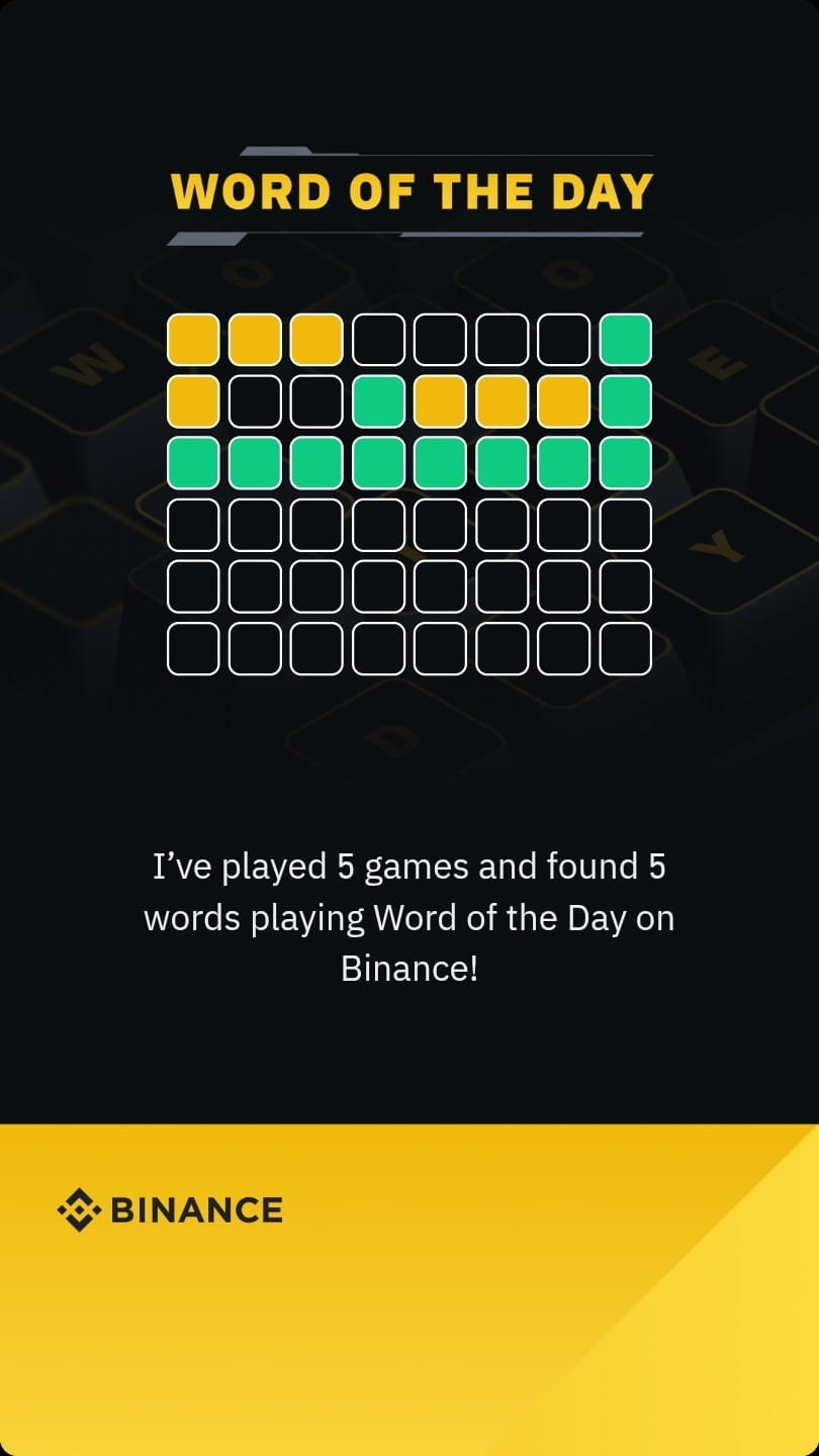Binance Palabra Del Día 4 Letras Respuestas Hoy AÑO ✓ #WORD | Baazigar2822  en Binance Square