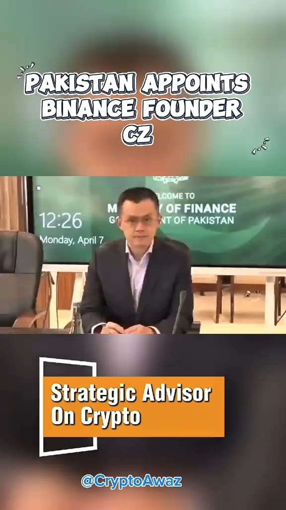 PAKISTAN APPOINTS CZ Founder of Binance 😍🙌 | MR RAEES OFFICIAL on ...