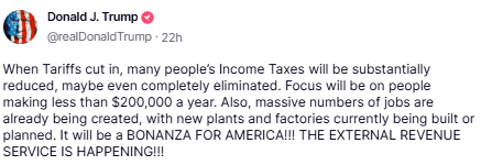 Trump tax cut policy