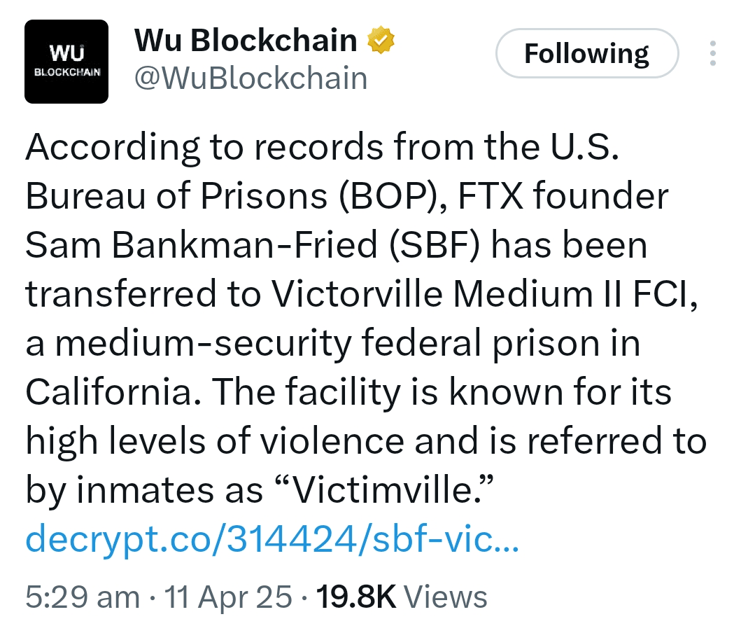 从加密亿万富翁到监狱院子：山姆·班克曼·弗里德的震惊堕落| web3sensei发布于币安广场