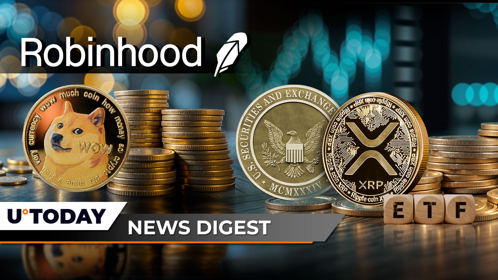 Una nueva ballena misteriosa retira 260,000,000 DOGE de Robinhood, ETF de  XRP retrasado por la SEC, 137% Shiba ... | U.today en Binance Square