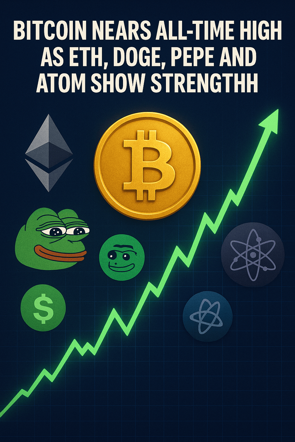 Bitcoin se acerca al máximo histórico mientras ETH, DOGE, PEPE y ATOM  muestran fuerza | Muhammad Talha Bilal Bin Saqi en Binance Square