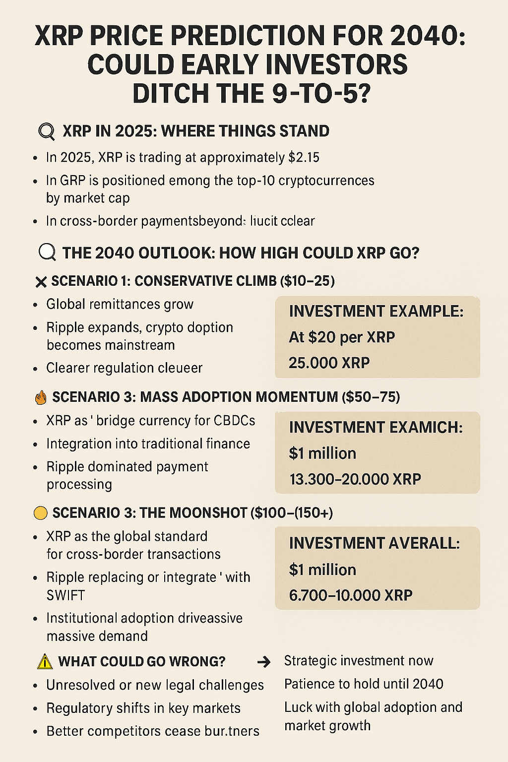 🚀 Predicción de Precio de XRP para 2040: ¿Podrían los Inversores Tempranos  Abandonar el 9 a 5? | Sadia Mughal 786 en Binance Square