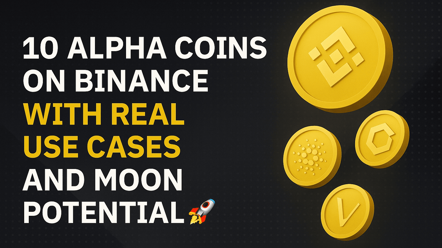🔥🔥10 Alpha Coins on Binance With Real Use Cases and Moon Potential 🚀 |  Satoshiya on Binance Square
