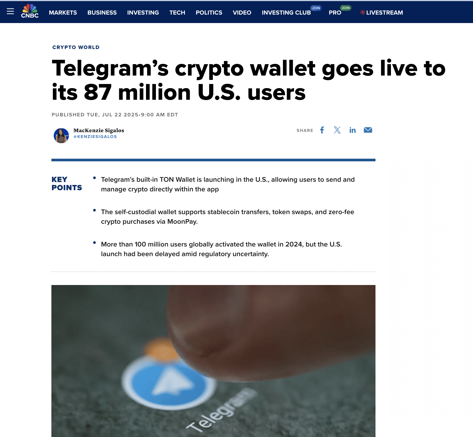 The Telegram wallet has launched in the USA, challenging American products.  What about TON, NOT, DOGS? | Proekt_73 on Binance Square