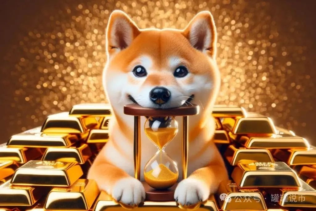 柴犬沙漏和黄金