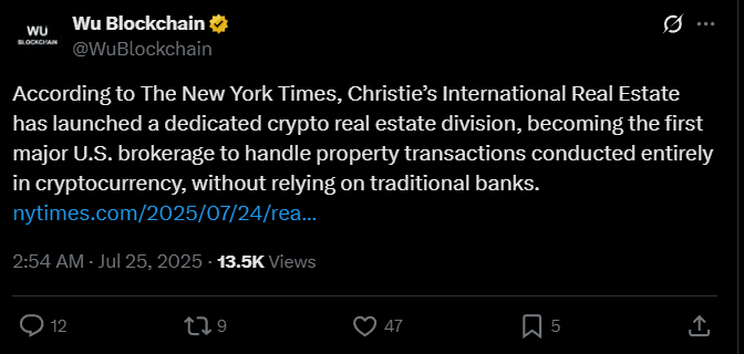 Crypto Real Estate Transactions