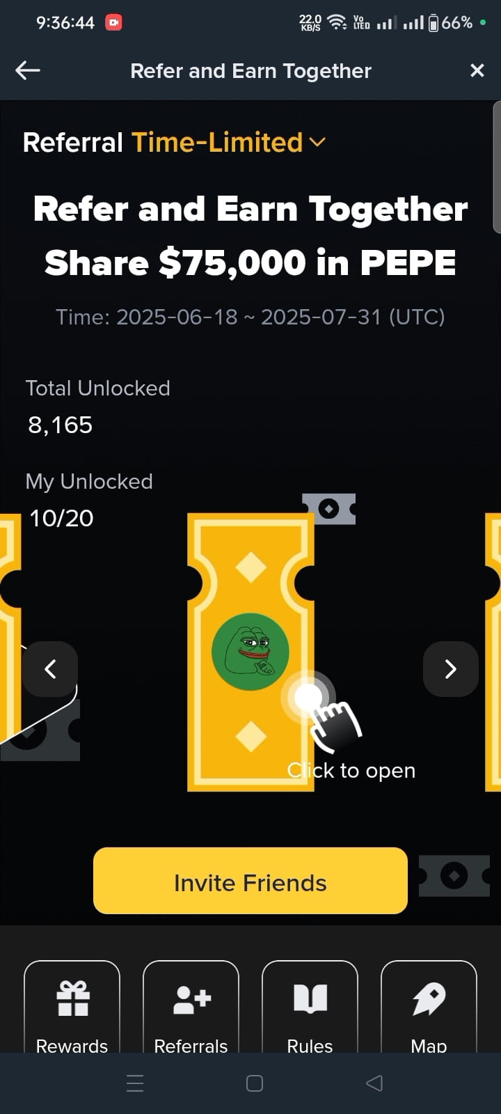 Today my refer and earn.... [https://www.binance.com/referral/mystery ...