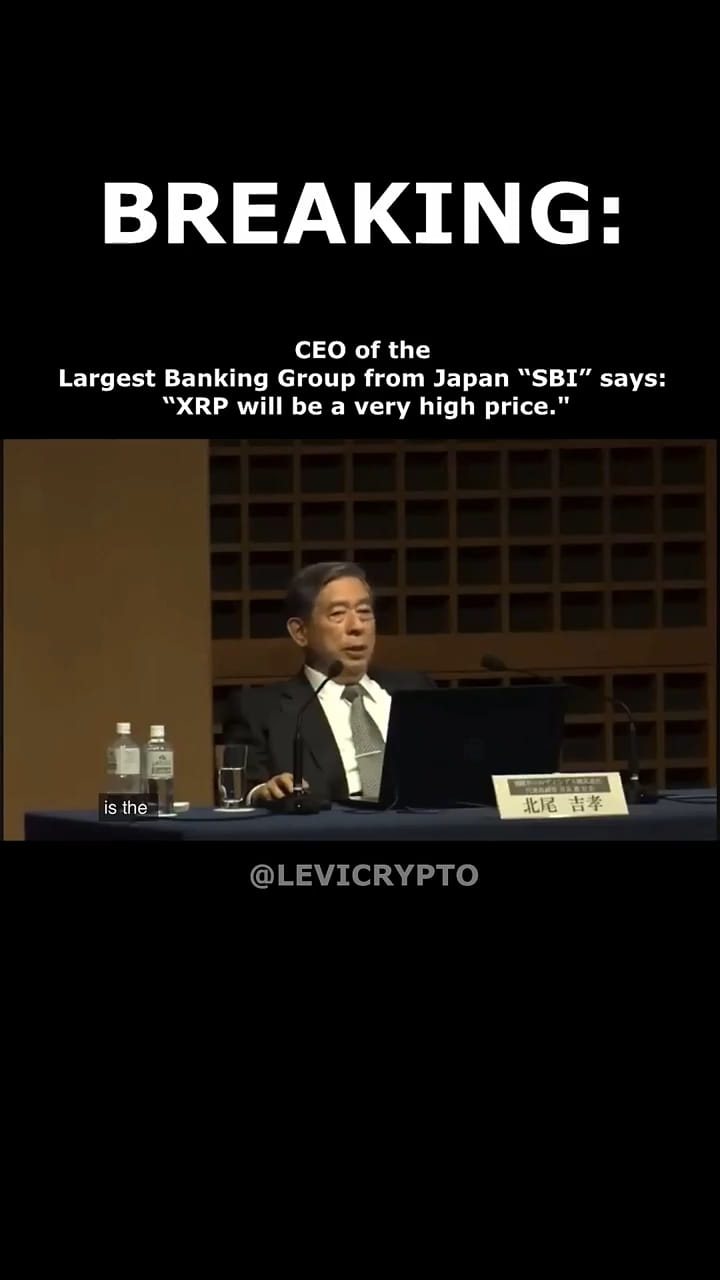 🚨SBI JAPAN CEO: #XRP Price Will EXPLODE! 💥📈 --- In a bold and bullish  statement, Yoshitaka Kitao, the CEO of SBI Holdings Japan, has once again  reaffirmed his unwavering support for XRP,