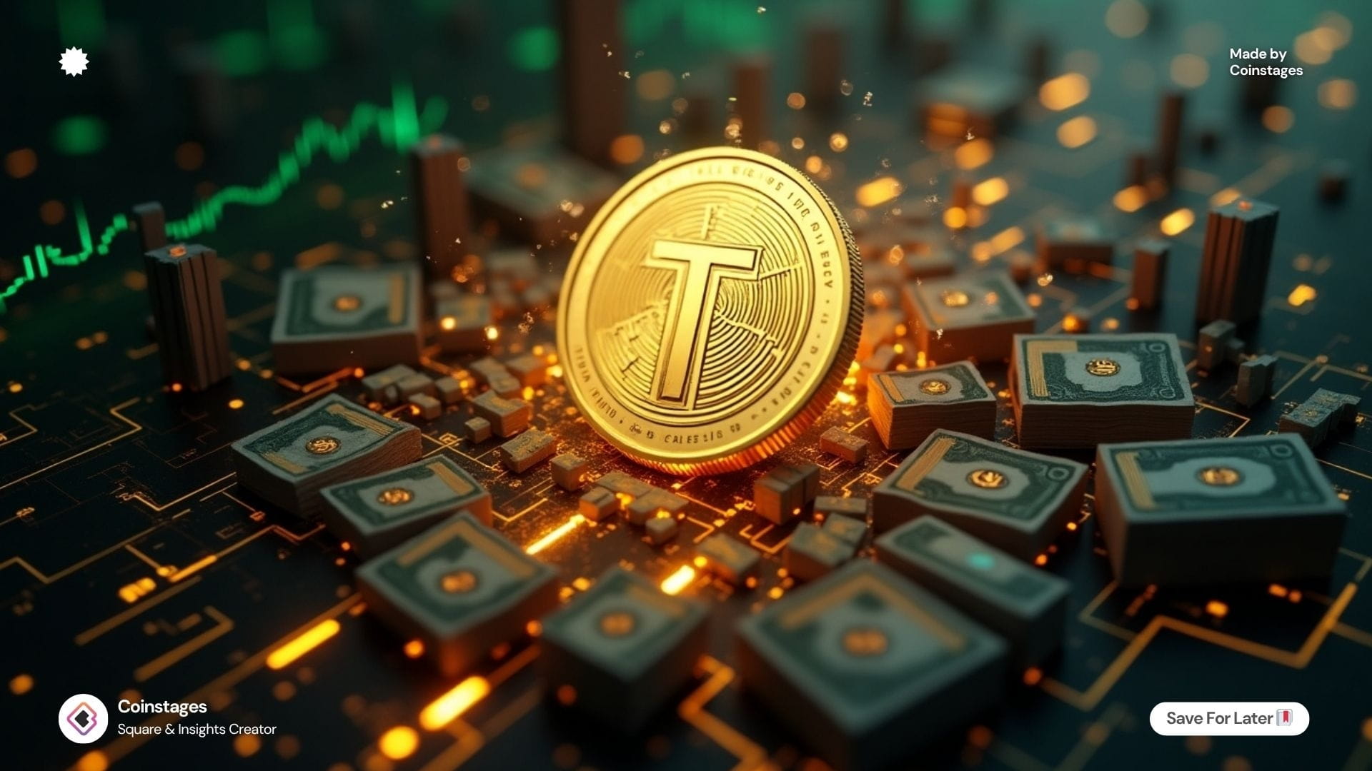 Tether的大膽擴展計劃：USDT能否在GENIUS法案下達到1萬億美元？ | 幣安廣場上的Coinstages