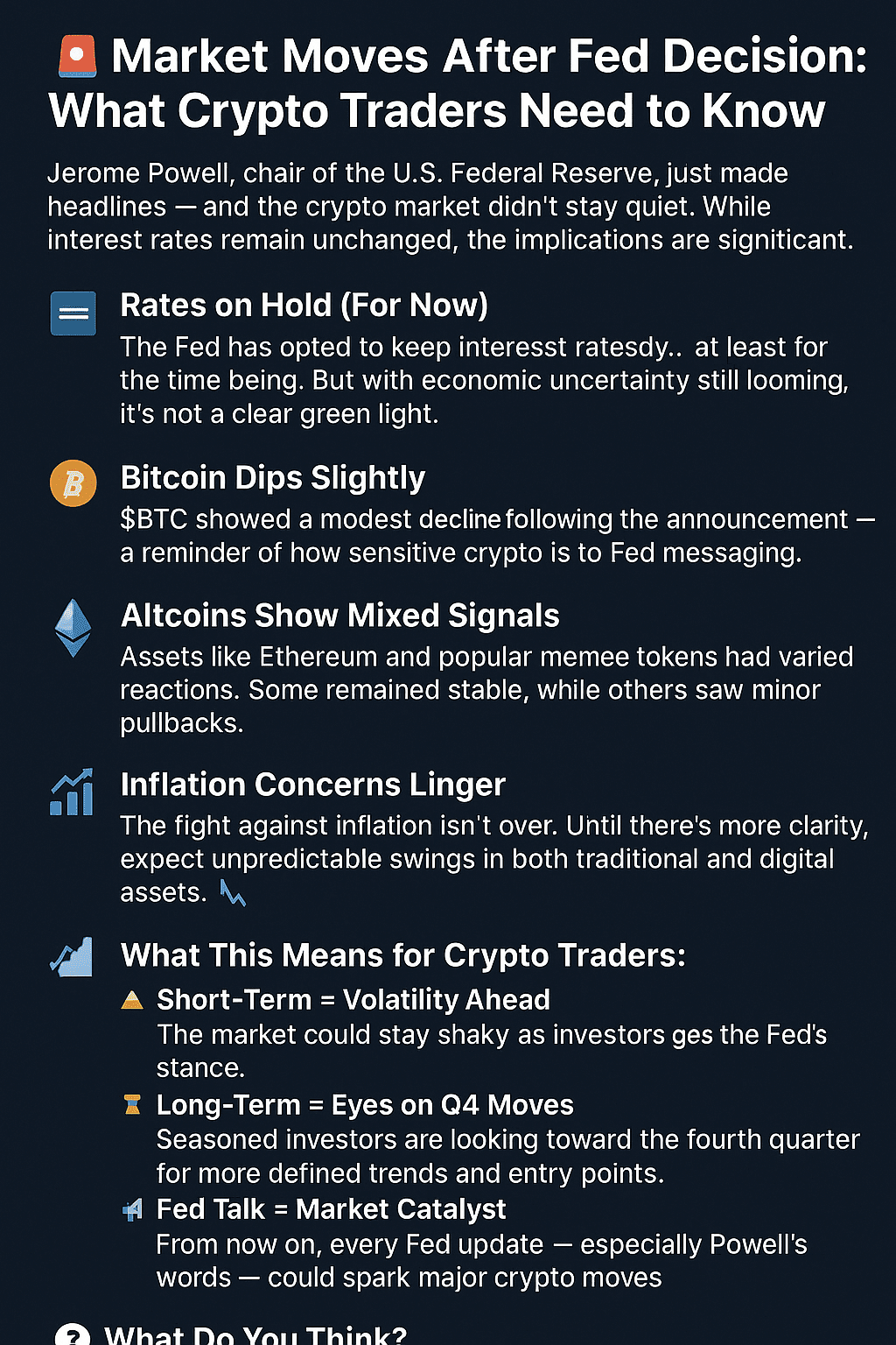 🚨 美联储决策后的市场动向：加密交易者需要知道什么| Imdadullah Kobhar发布于币安广场