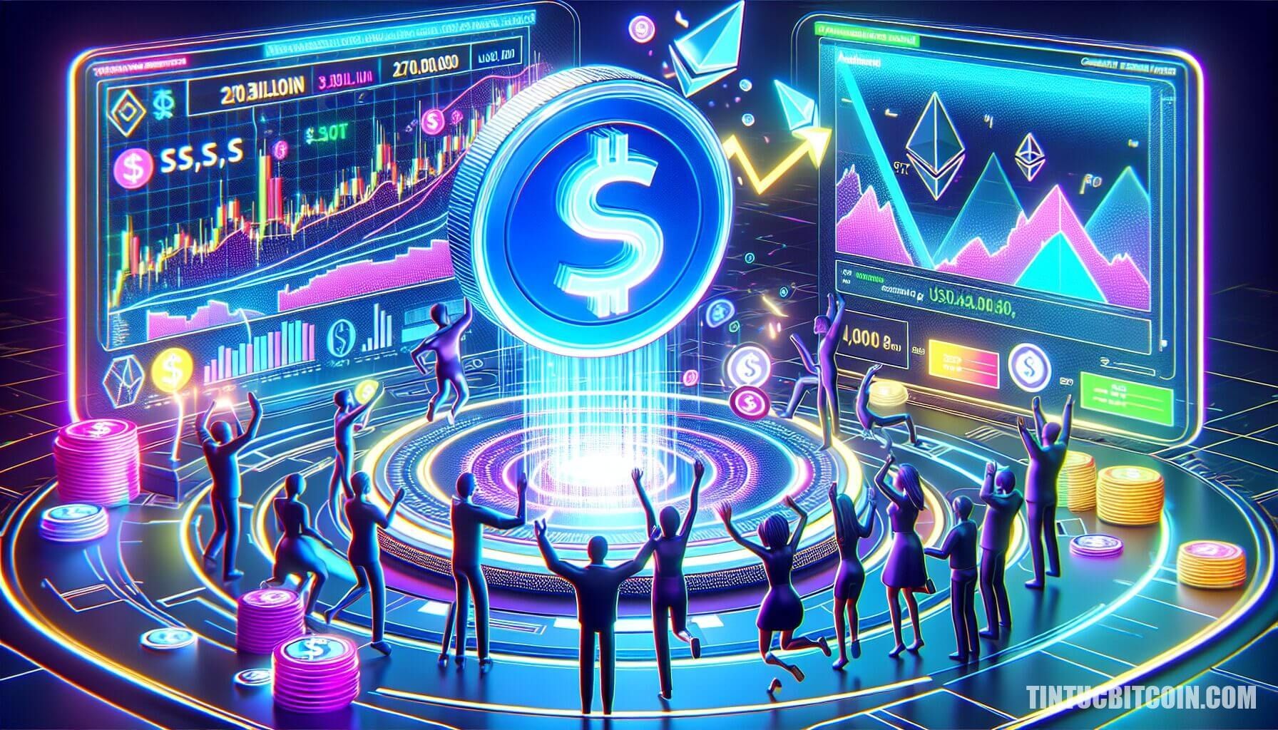 Stablecoin đạt 270 tỷ USD vốn hóa, USDC vượt USDT trên Ethereum
