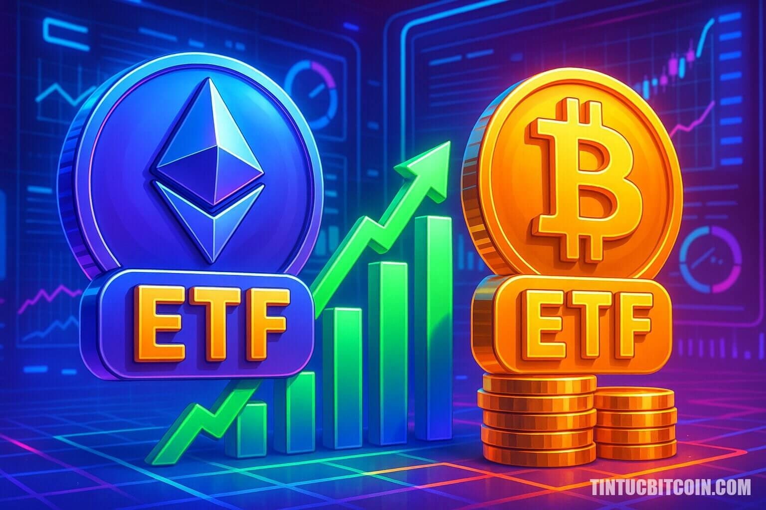 Các quỹ ETF Ether hút dòng tiền vào gấp 10 lần Bitcoin trong 5 ngày