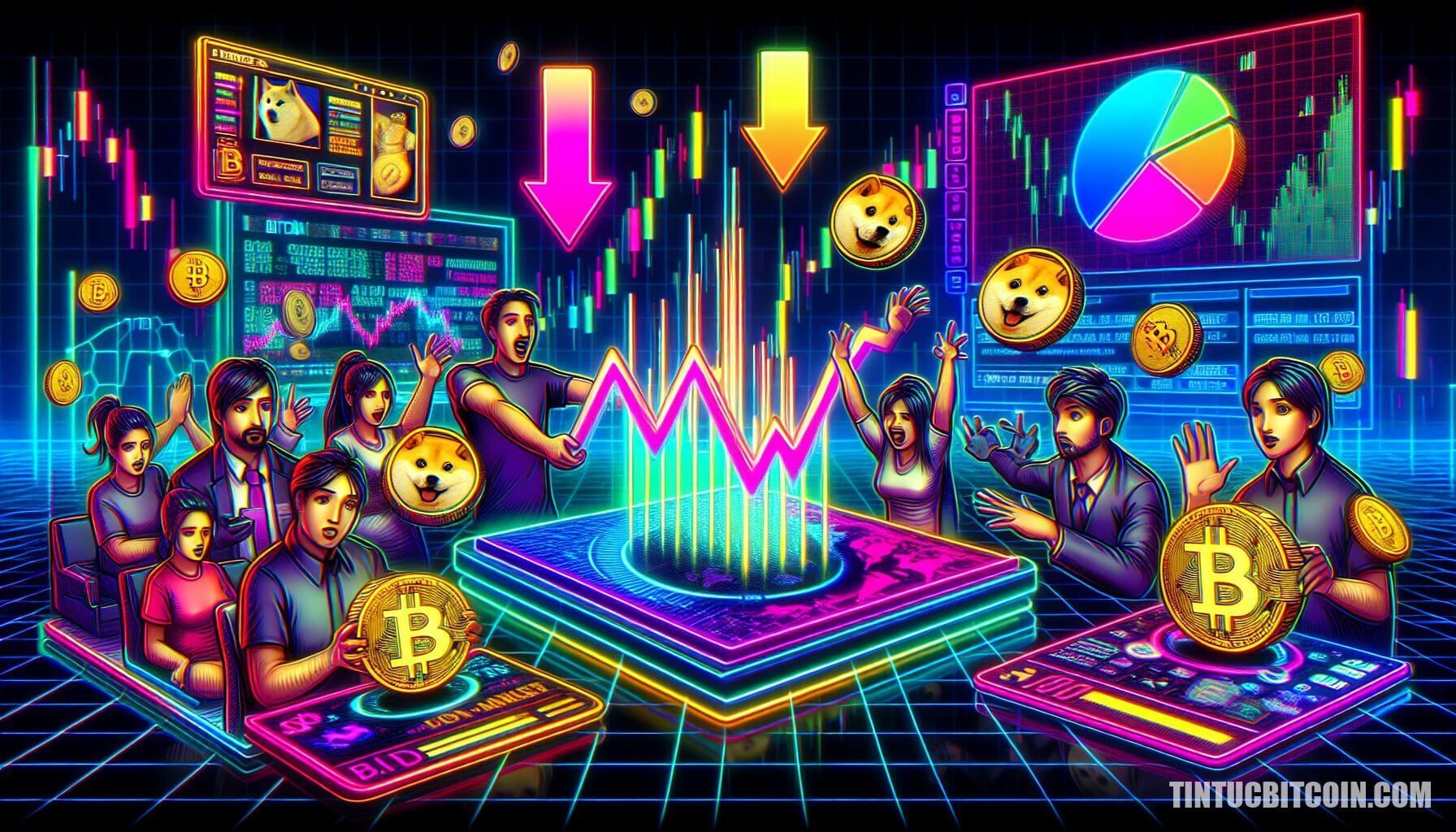 Bitcoin tâm lý trái chiều Qubic nhắm đến Dogecoin nguyên nhân thị trường tiền điện tử giảm