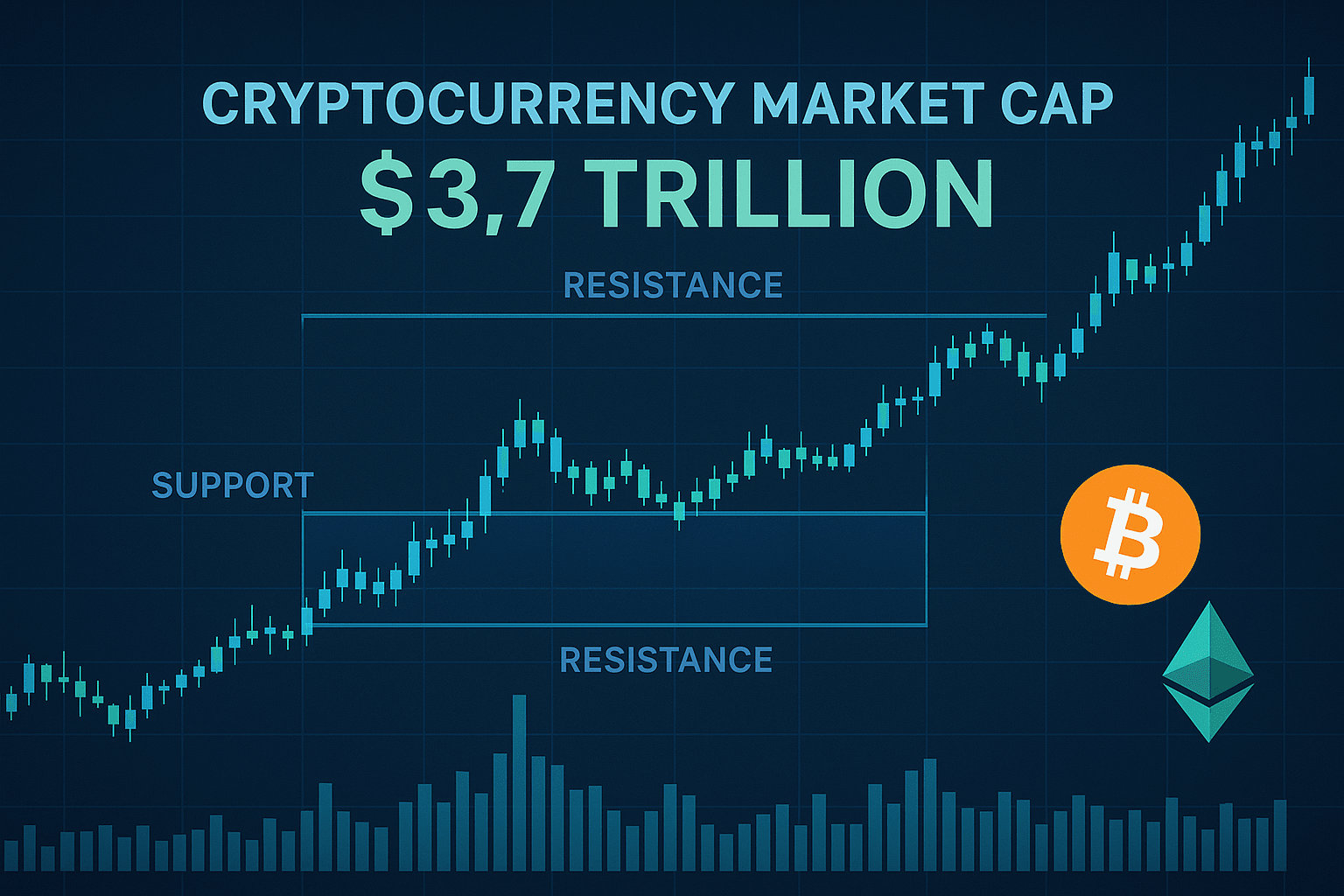 Crypto total market capitalization fluctuates at $3.7 trillion, with clear  differentiation in capital flow | KZG Crypto 口罩哥 on Binance Square