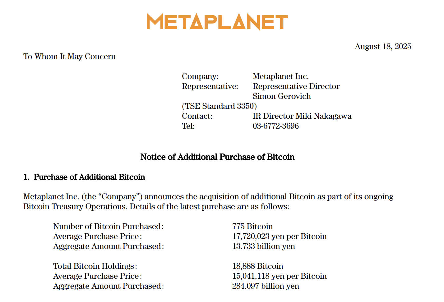 比特幣-Metaplanet-購買數量