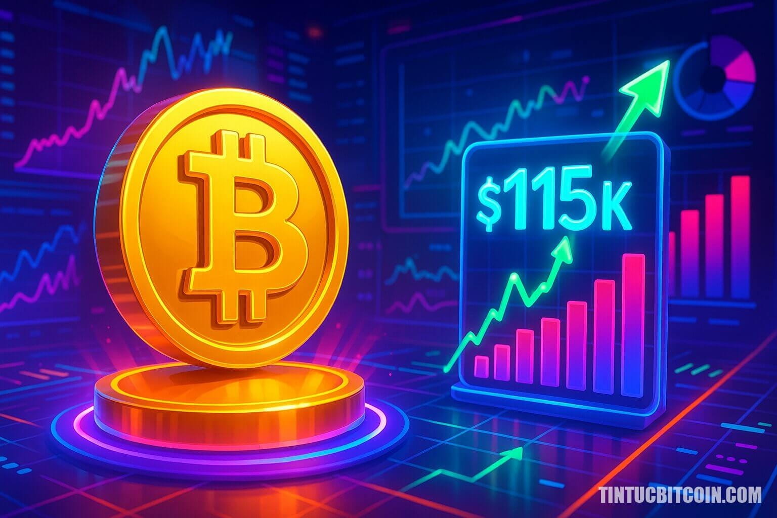 Giá Bitcoin lấy lại mốc USD 115K: theo dõi các mức giá BTC tiếp theo