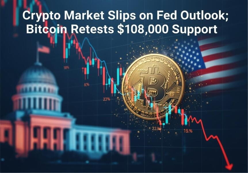 Crypto Market Slips On Fed Outlook; Bitcoin Retests $108,000 Support