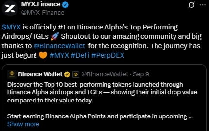 MYX Binance Alpha 