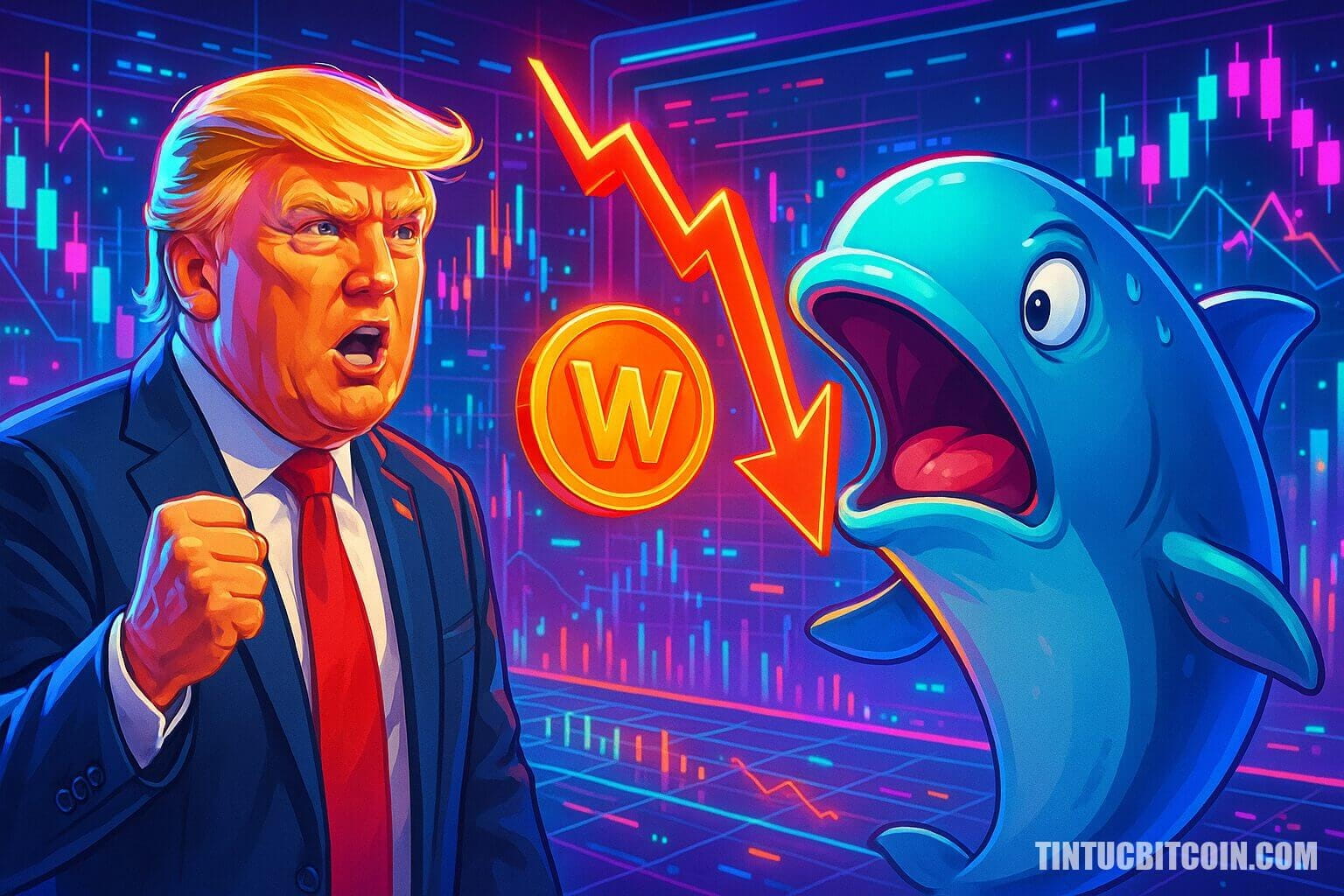 WLFI gắn với Trump giảm 40% khiến cá voi tiền số lỗ hàng triệu