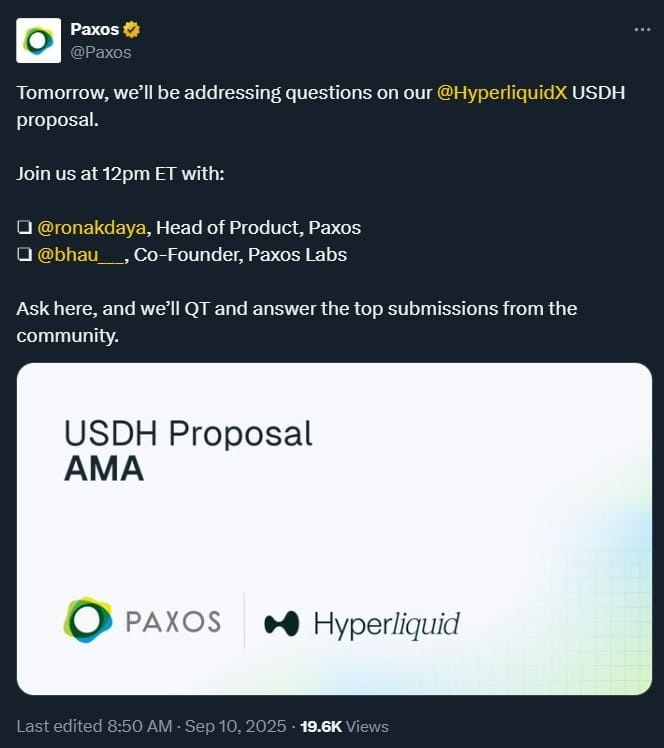 Paxos hyperliquid Doubt Session Tommorow