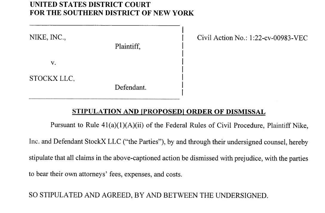 Nike, StockX end trademark fight over NFTs and fake shoes