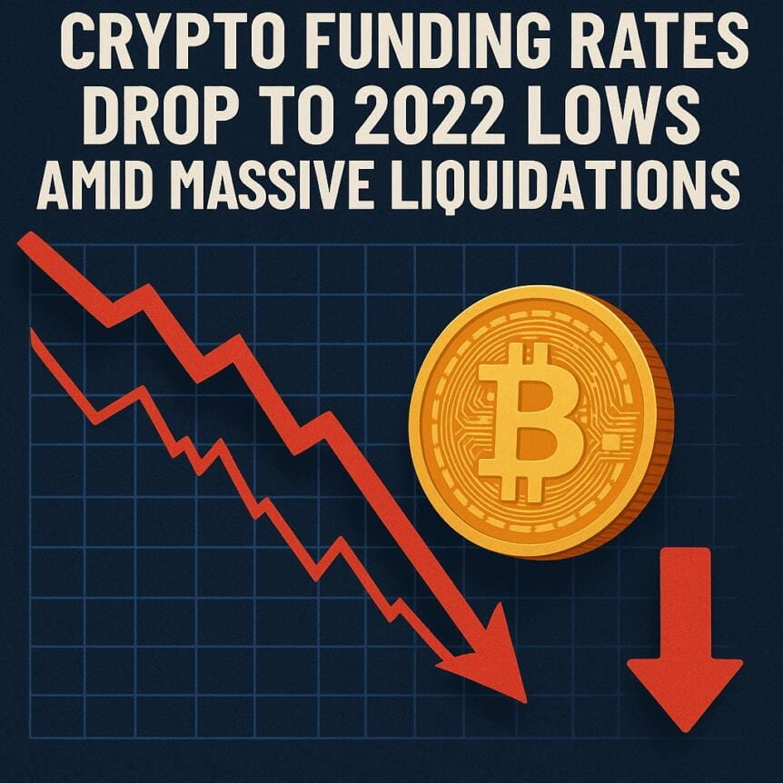 Crypto Funding Rates Drop To 2022 Lows Amid Massive Liquidations