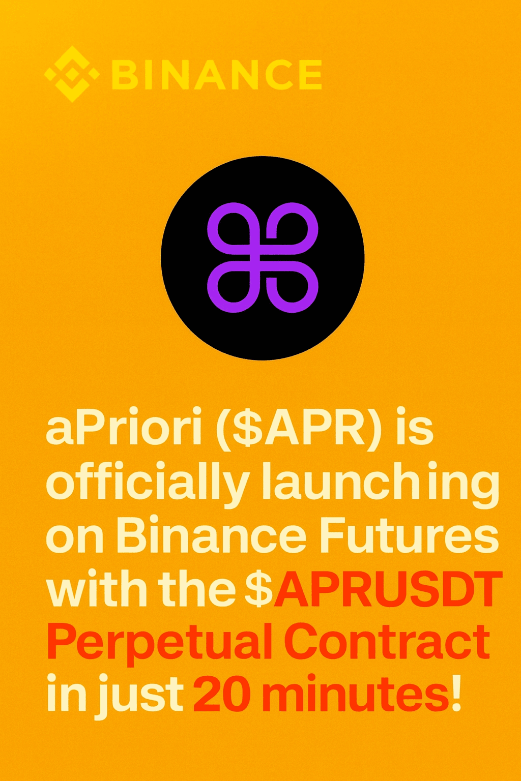 APR has officially launched on Binance Futures (Perpetual) | Crypto Sat on  Binance Square