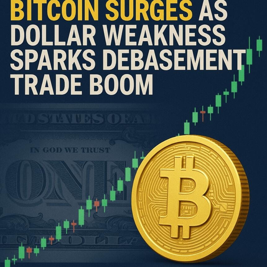 Bitcoin Surges As Dollar Weakness Sparks Debasement Trade Boom