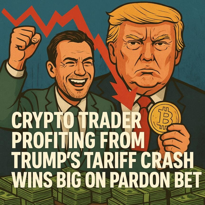 Crypto Trader Profiting From Trump's Tariff Crash Wins Big On Pardon Bet