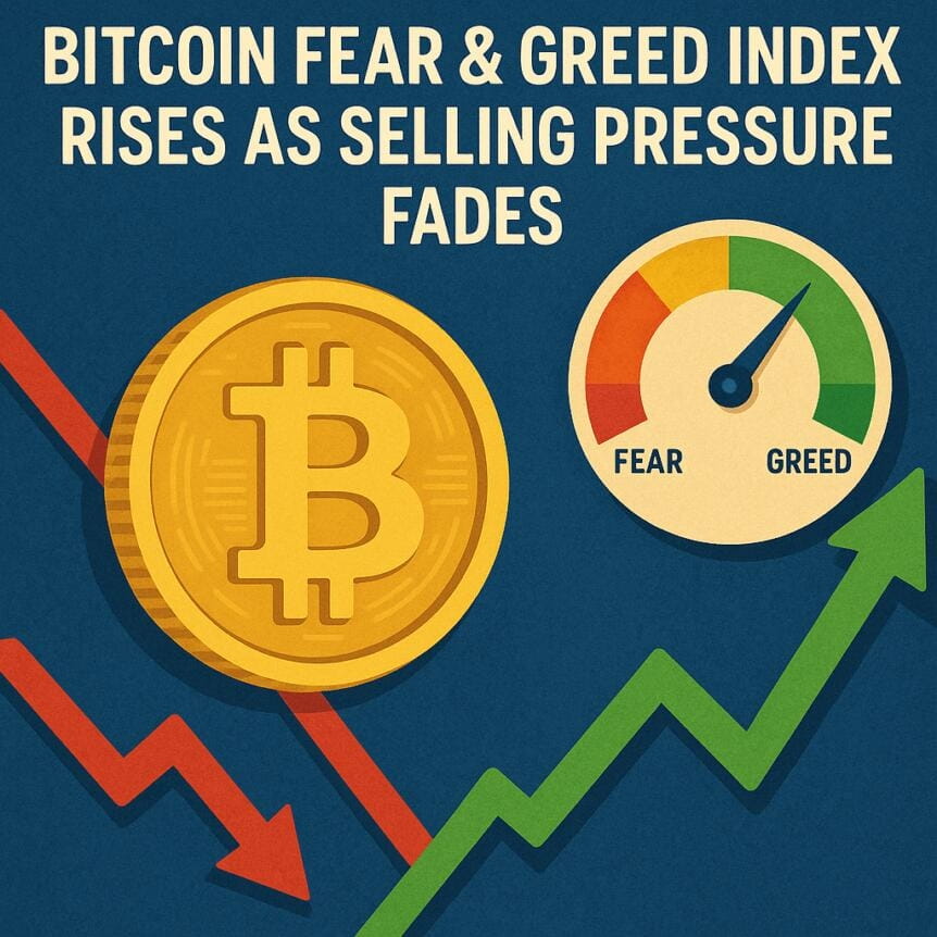 Bitcoin Fear & Greed Index Rises As Selling Pressure Fades