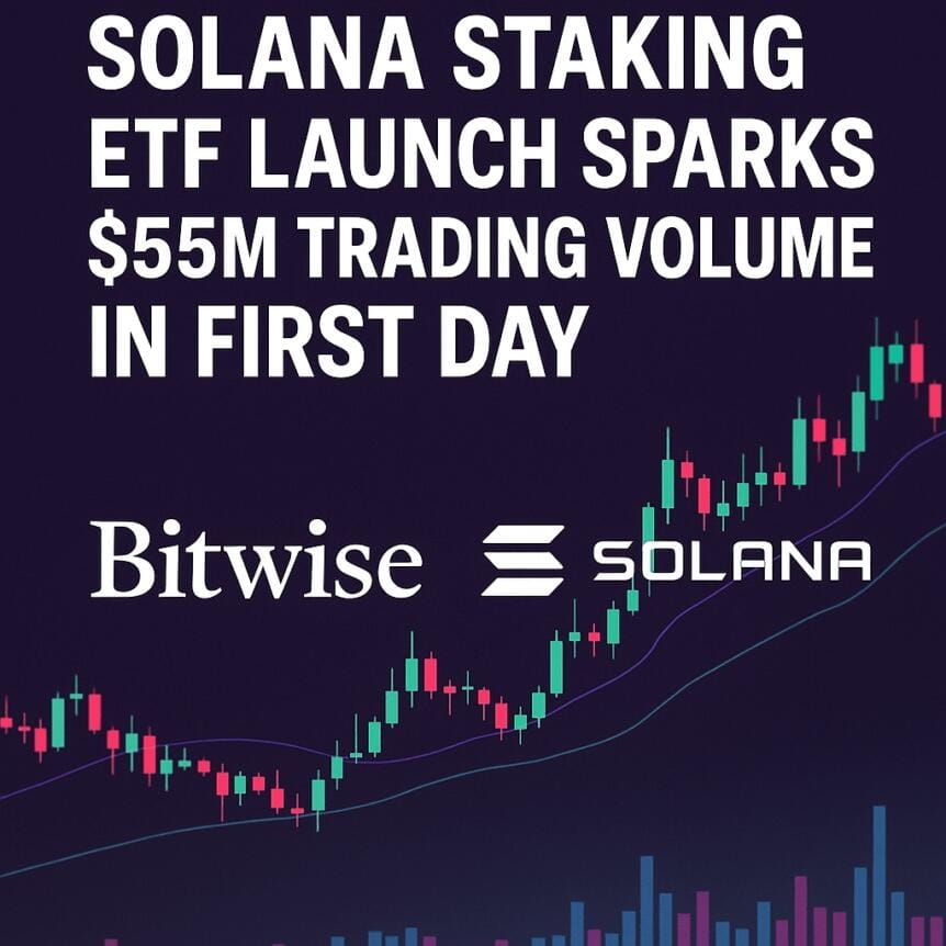 Bitwise Solana Staking Etf Launch Sparks $55m Trading Volume In First Day