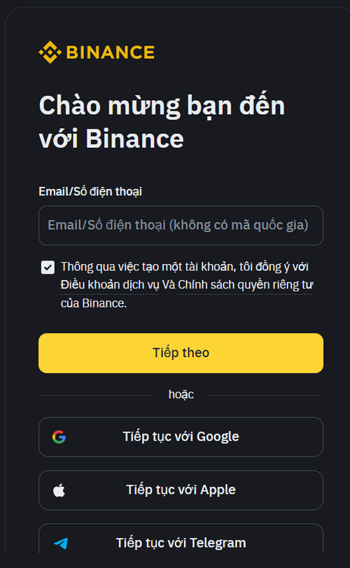 Hướng dẫn chi tiết cách đăng ký tài khoản Binance trên máy tính