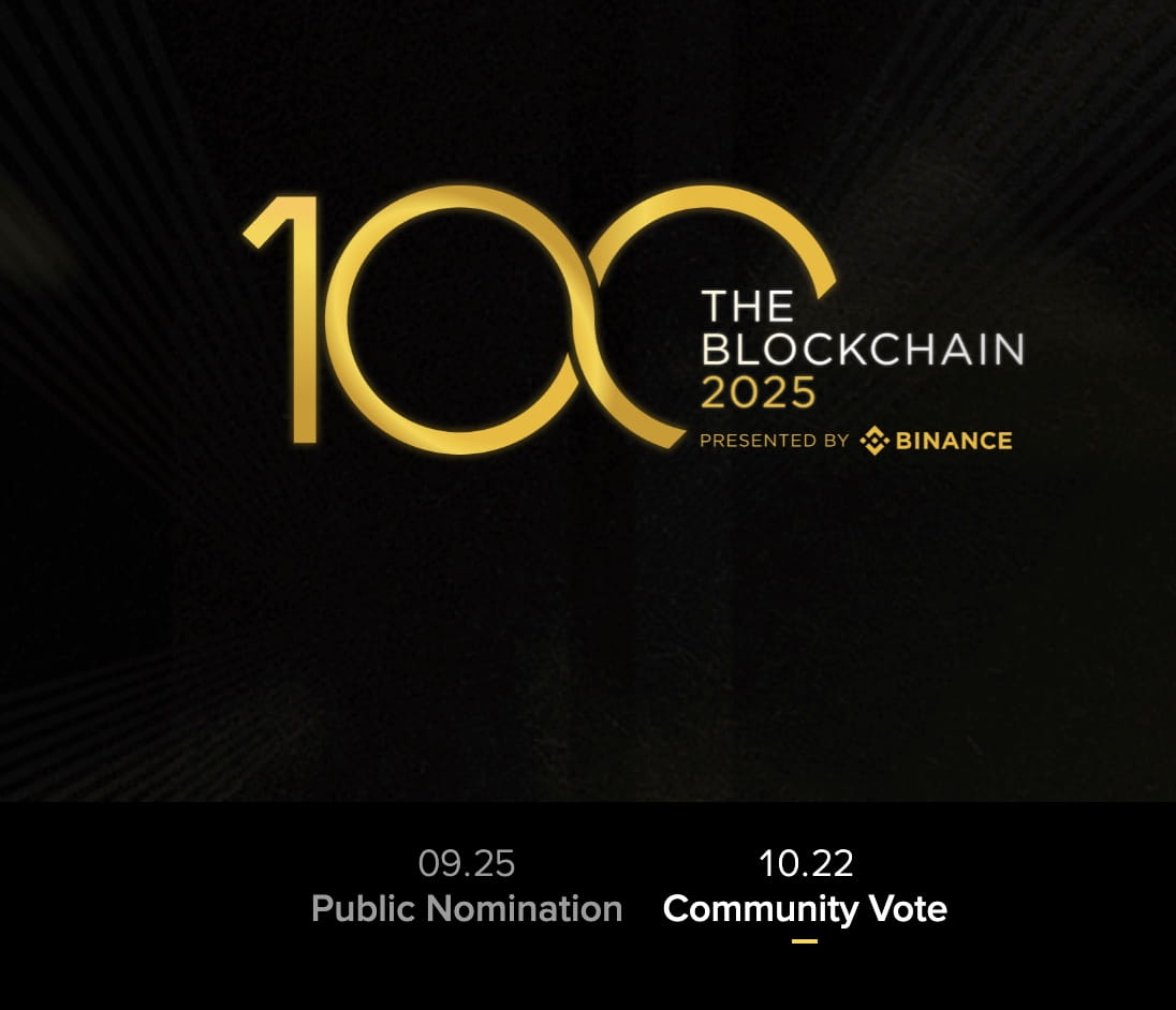 Binance Launches “The Blockchain 100” Awards to Recognize Global Web3 and  Crypto Creators | Binance News on Binance Square