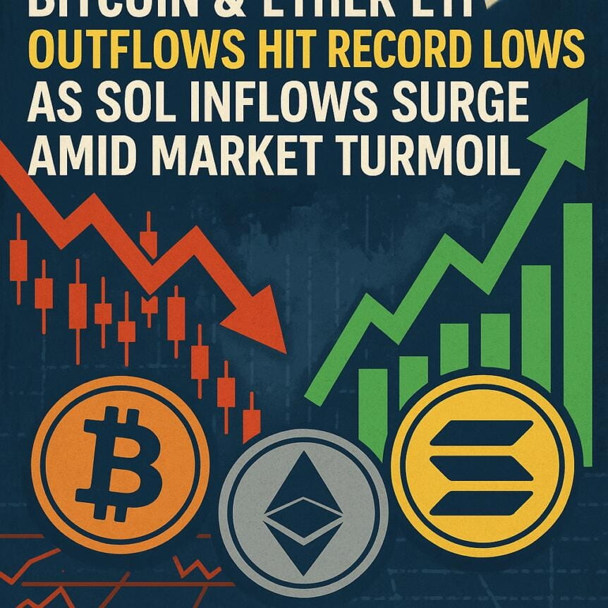 Bitcoin & Ether Etf Outflows Hit Record Lows As Sol Inflows Surge Amid Market Turmoil