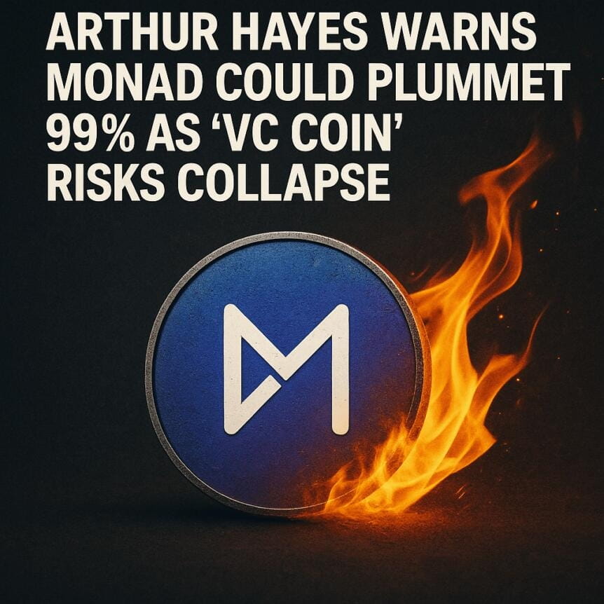Arthur Hayes Warns Monad Could Plummet 99% As ‘vc Coin’ Risks Collapse