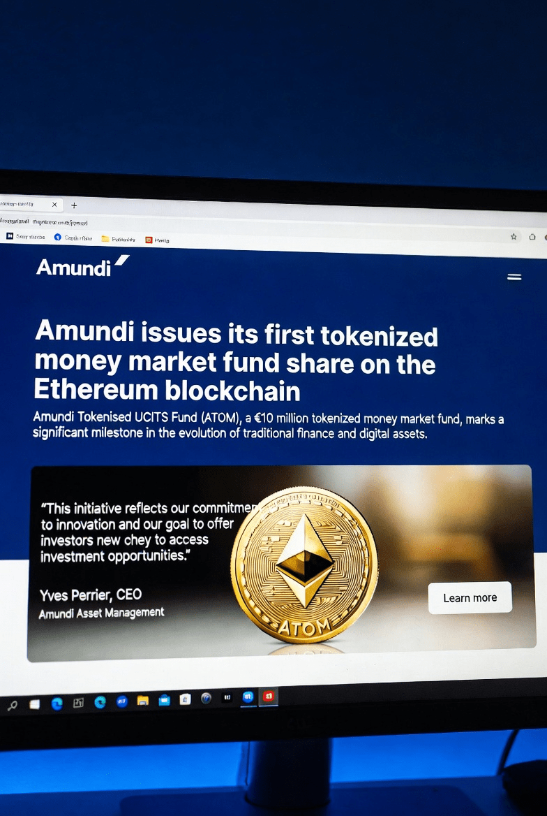 アムンディ、イーサリアムで最初のトークン化されたファンドシェアを発表 | MrRUHUL － Binance Square