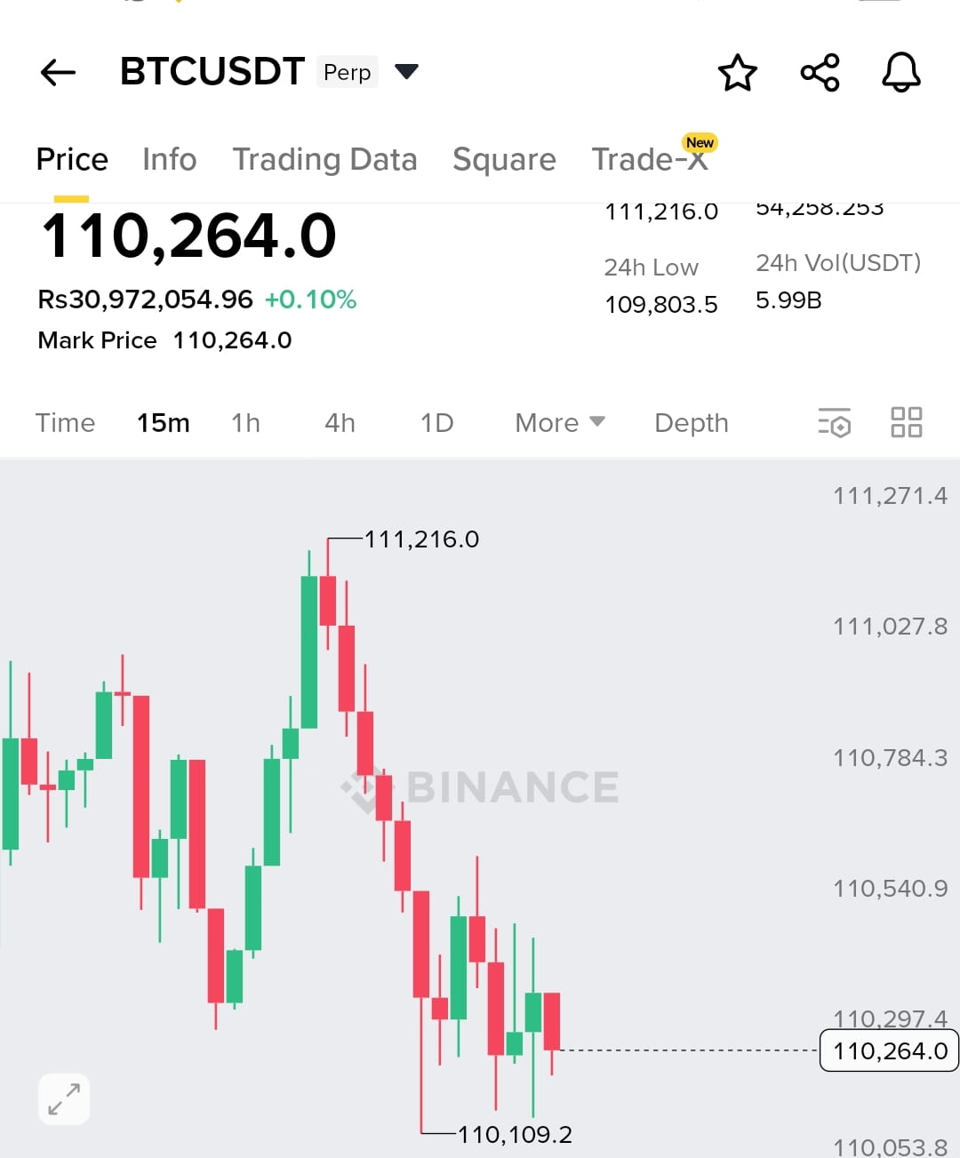 ⚠️CRIPTOVALUTE: "Il BTC scende sotto i 110.000 dollari: attuale valore a 109.906,50"