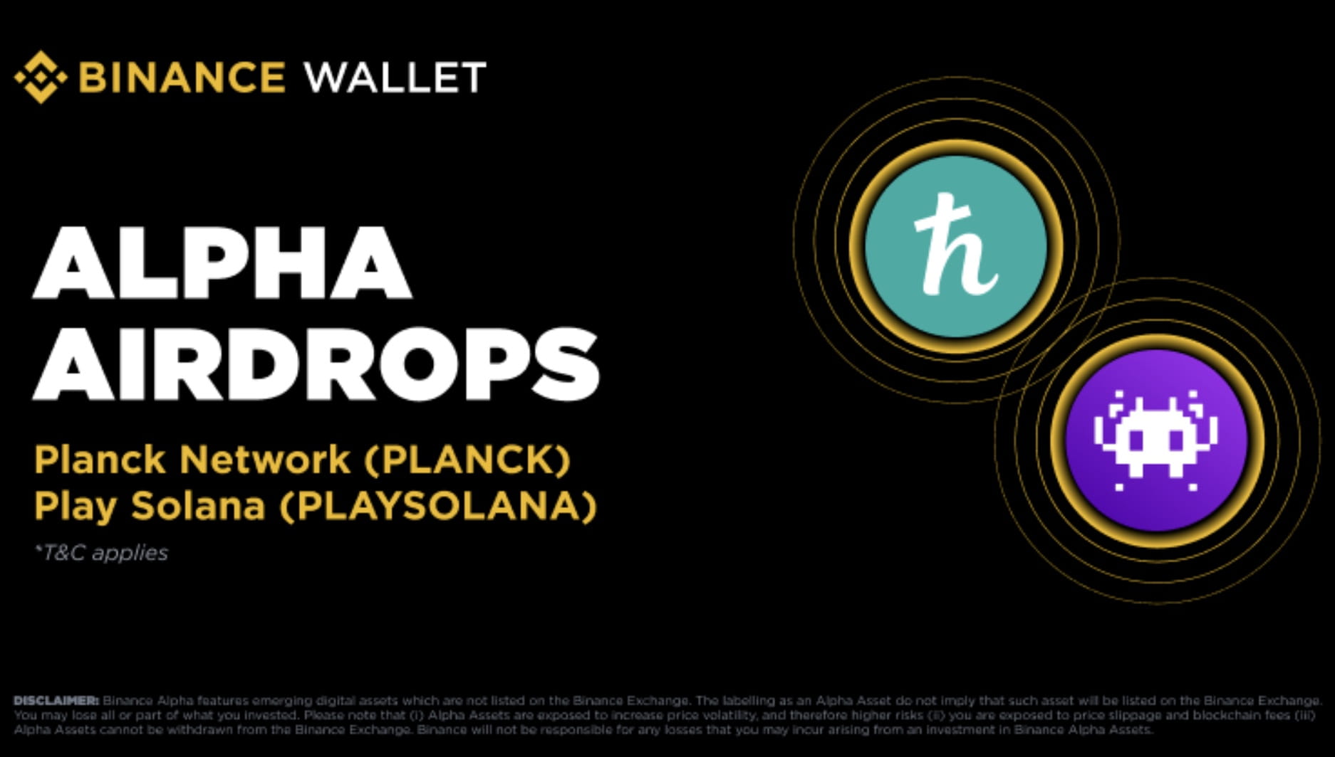 Binance Alpha to Feature Planck Network (PLANCK) and Play Solana  (PLAYSOLANA) This Week | Binance News on Binance Square