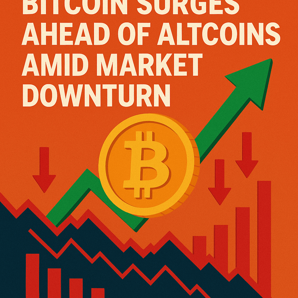 Bitcoin Surges Ahead Of Altcoins Amid Market Downturn