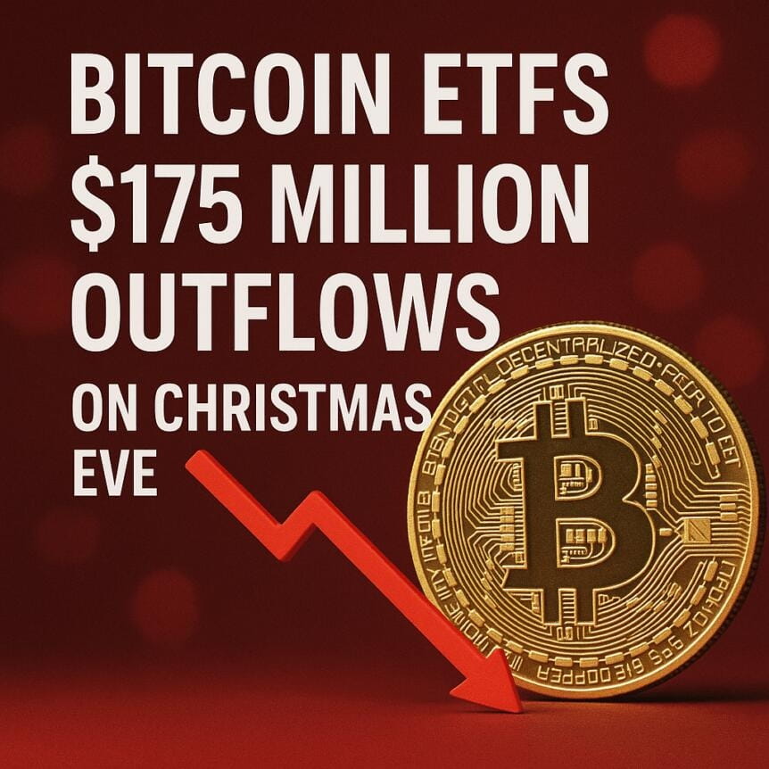 Bitcoin Etfs Experience $175 Million Outflows On Christmas Eve