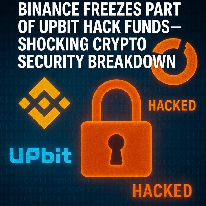 Binance Freezes Part Of Upbit Hack Funds—shocking Crypto Security Breakdown