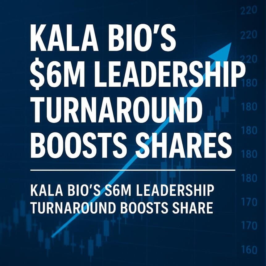 Kala Bio's $6m Leadership Turnaround Boosts Shares