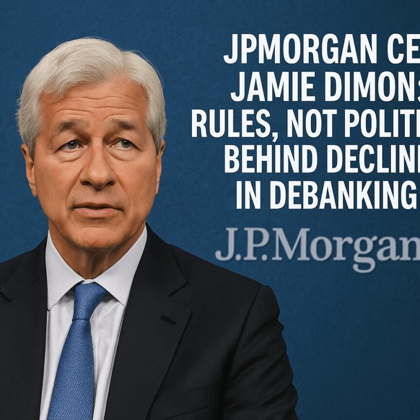 Jpmorgan Ceo Jamie Dimon: Rules, Not Politics, Behind Decline In Debanking